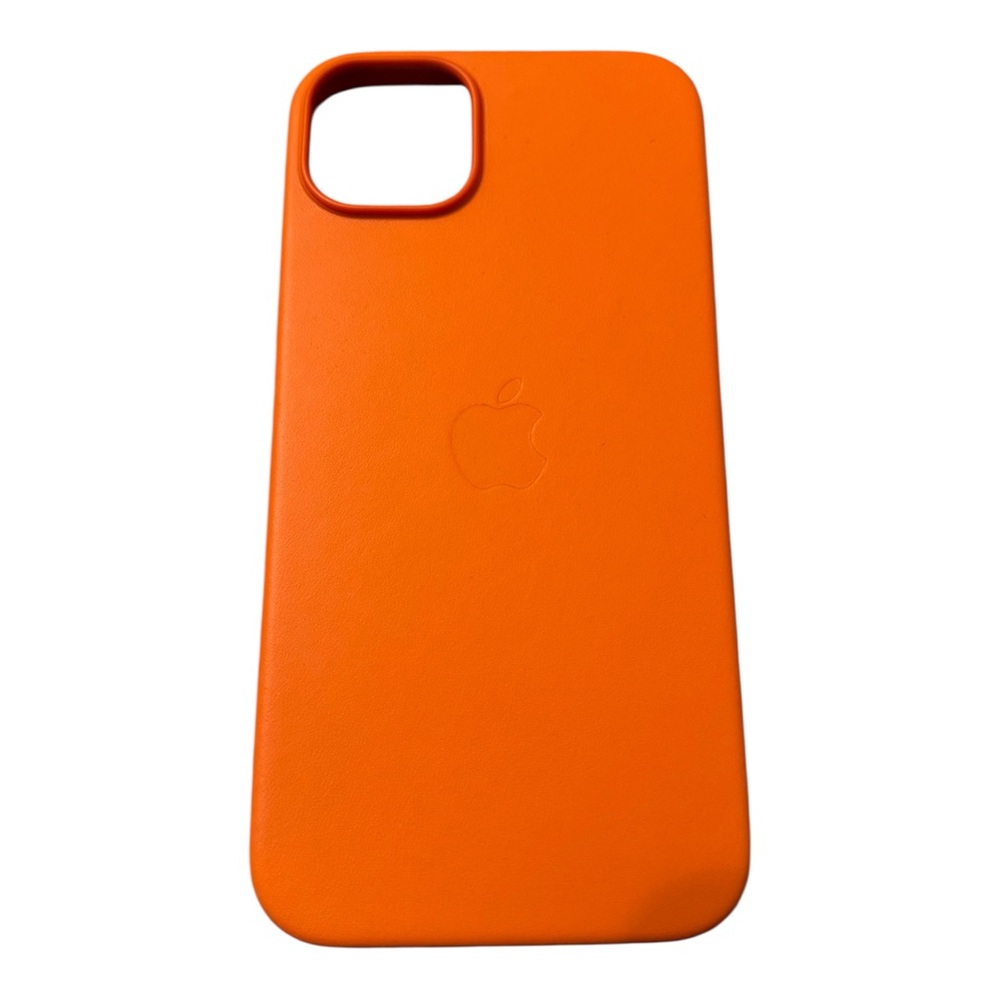 Original Apple MagSafe Orange Leather Case iPhone 15 PLUS
